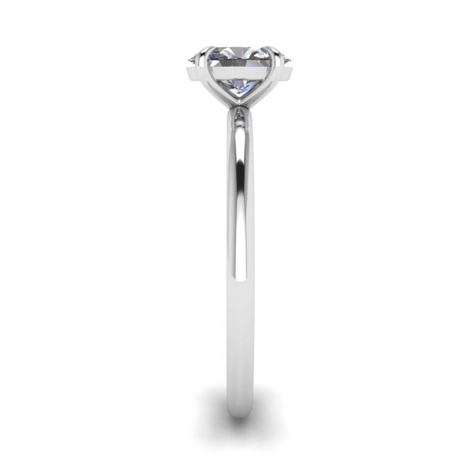 Classic Oval Diamond Solitaire Ring White Gold - Photo 2