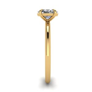 Classic Oval Diamond Solitaire Ring Yellow Gold - Photo 2