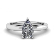 Classic Pear Diamond Solitaire Ring