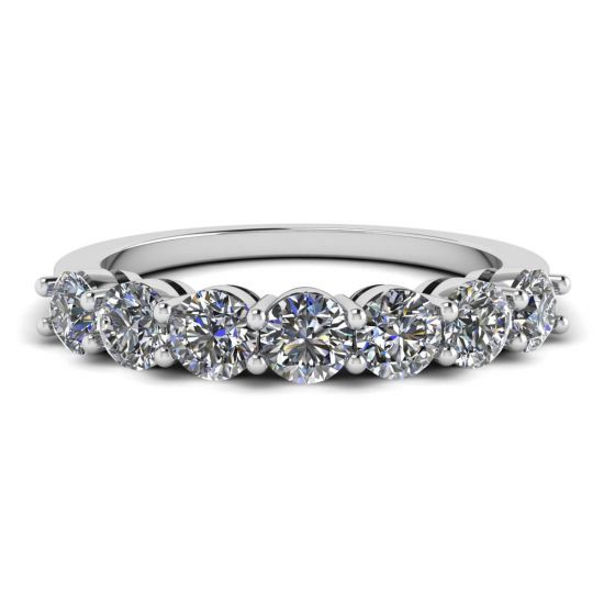 Eternal Seven Stone Diamond Ring in 18K White Gold, Enlarge image 1