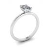 Emerald Cut Diamond Ring White Gold, Image 4