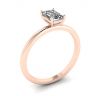 Emerald Cut Diamond Ring Rose Gold, Image 4