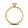 Emerald Cut Diamond Ring Yellow Gold, Image 2