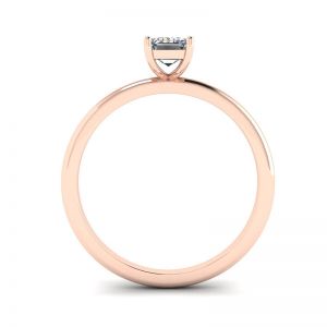 Emerald Cut Diamond Ring Rose Gold - Photo 1