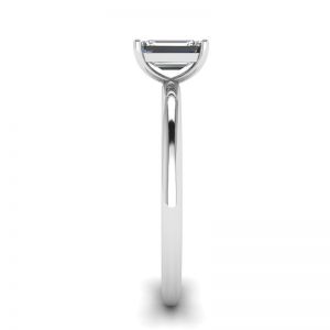 Emerald Cut Diamond Ring White Gold - Photo 2
