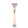 Emerald Cut Diamond Ring Rose Gold, Image 3