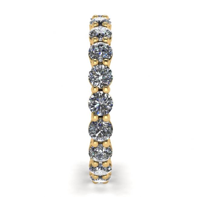 Classic 3 mm Diamond Eternity Ring Yellow Gold - Photo 2