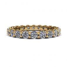 Classic 3 mm Diamond Eternity Ring Yellow Gold