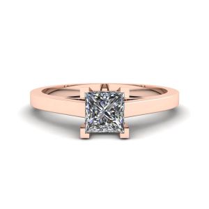 Princess Cut Diamond Ring in 18K Rose Gold