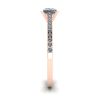 Princess Cut Scalloped Pave Engagement Ring Rose Gold, Image 3
