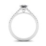 Princess Cut Scalloped Pave Engagement Ring, Image 2