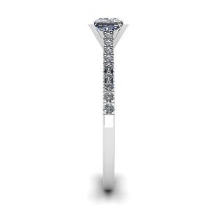 Princess Cut Scalloped Pave Engagement Ring - Photo 2