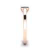 Classic Emerald Cut Diamond Solitaire Ring  Rose Gold, Image 3
