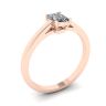 Classic Emerald Cut Diamond Solitaire Ring  Rose Gold, Image 4