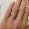 Oval Diamond Halo Engagement Ring, Image 5