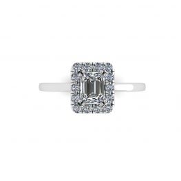 Oval Diamond Halo Halo Engagement Ring