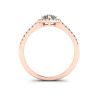 Heart Diamond Halo Engagement Ring Rose Gold, Image 2