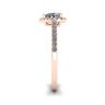 Heart Diamond Halo Engagement Ring Rose Gold, Image 3