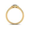 Heart Diamond Halo Engagement Ring Yellow Gold, Image 2
