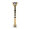 Classic Round Diamond Ring with thin side pave Yellow Gold, Image 3