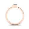 Stylish Square Emerald Ring in 18K Rose Gold, Image 2