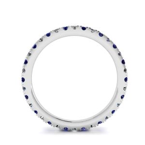 Riviera Pave Sapphire and Diamond Eternity Ring - Photo 1