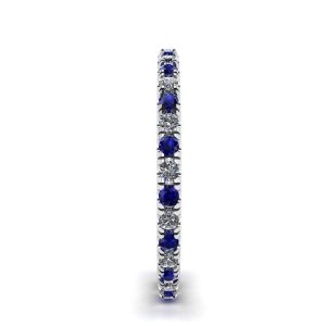 Riviera Pave Sapphire and Diamond Eternity Ring - Photo 2