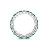 Classic 3 mm Emerald and Diamond Eternity Ring, Image 2
