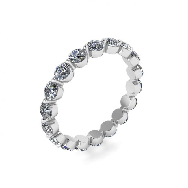 3 mm Diamond Eternity Ring Shared Prong - Photo 3
