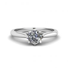 Lotus Diamond Engagement Ring