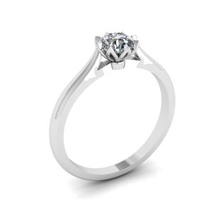 Lotus Diamond Engagement Ring - Photo 3