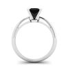 1 Carat Black Diamond Solitaire Ring White Gold, Image 2