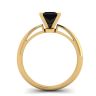 Square Black Diamond Ring Yellow Gold, Image 2