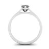 Simple Flat Ring with Heart Diamond  White Gold, Image 2
