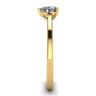 Simple Flat Ring with Heart Diamond Yellow Gold, Image 3