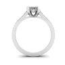 Designer Ring with Round Diamond and Pave, Image 2