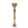 Designer Ring with Round Diamond and Pave in 18K Yellow gold, Image 3