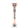 Designer Ring with Round Diamond and Pave Rose Gold, Image 3
