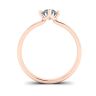 Reversed Prong Style Round Diamond Ring in Rose Gold, Image 2