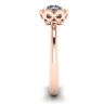 Lace Flower Cushion Diamond Ring Rose Gold, Image 3