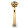 Lace Flower Cushion Diamond Ring Yellow Gold, Image 3