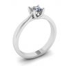 Crossing Prongs Ring with Round Diamond, Image 4