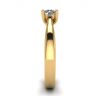 Crossing Prongs Ring with Round Diamond 18K Yellow Gold, Image 3