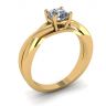 X Cross Ring with Round Diamond Yellow Gold, Image 4