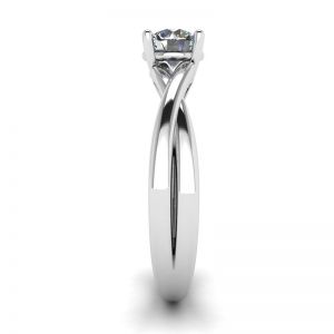 X Cross Ring with Round Diamond - Photo 2