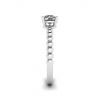 Round Diamond Solitaire on Beaded Ring in White Gold, Image 3