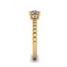 Round Diamond Solitaire on Beaded Ring in Yellow Gold, Image 3