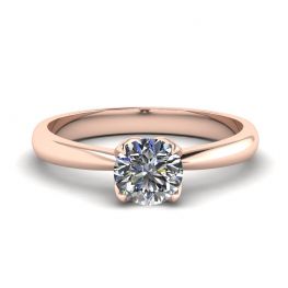 Petal Setting Ring with Round Diamond in 18K Rose Gold Petal Setting Ring with Round Diamond in 18K Rose Gold