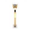 Round Diamond Solitaire Simple 18K Yellow Gold Ring, Image 3