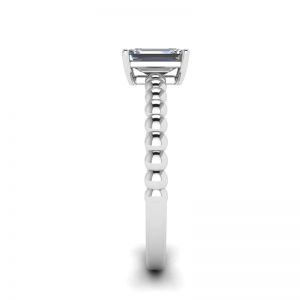 Bearded Ring with Emerald Cut Diamond - Photo 2